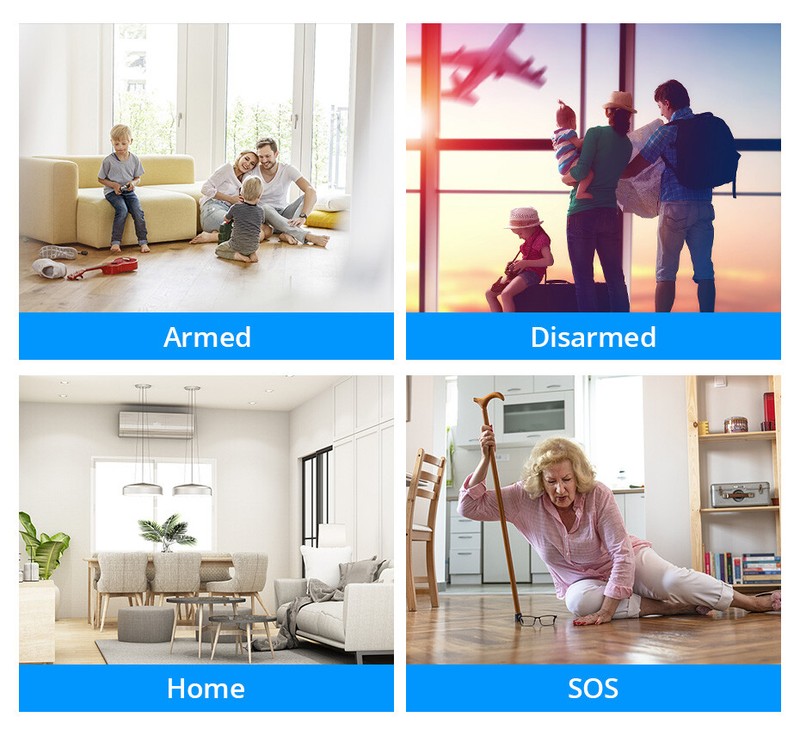 WiFi Wireless Home Security Alarm Kit PIR Door Sensor Remote Burglar System gallery