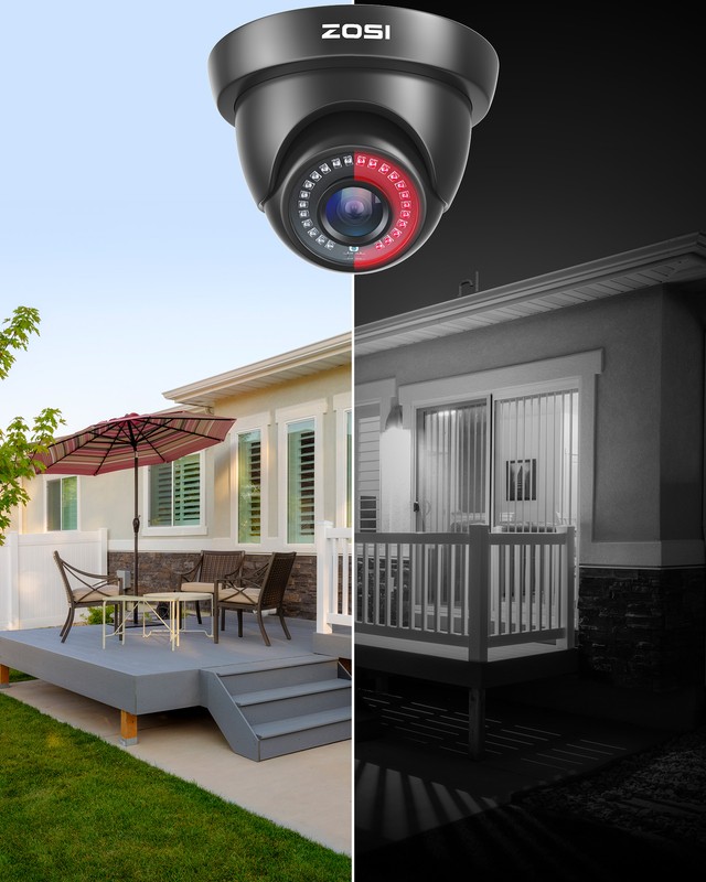 ZOSI H.265+ 8 Channel 5MP Lite CCTV DVR 2 1080P Outdoor Security Cameras System gallery