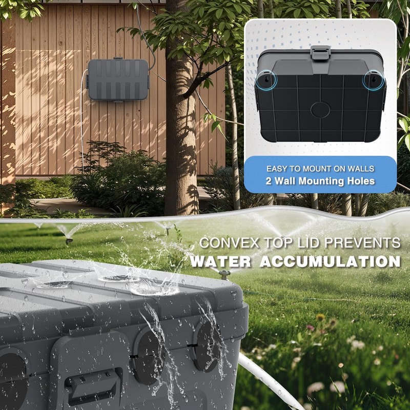 Flemoon IP54 Waterproof Box with Large Capacity Outdoor Weatherproof Gray gallery