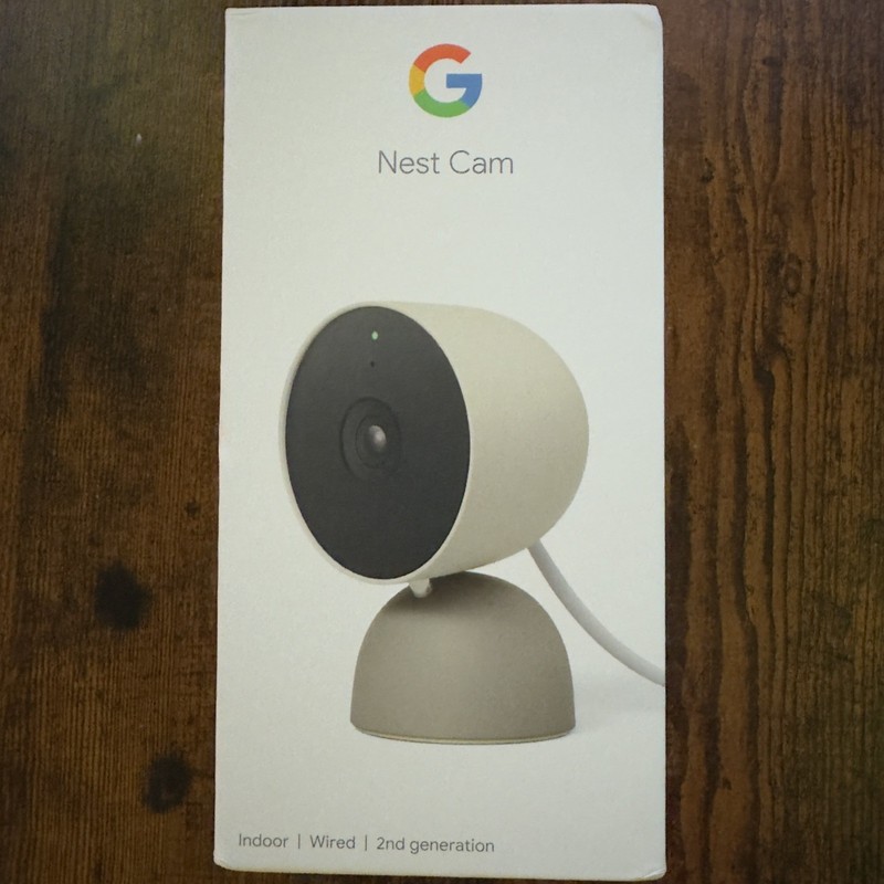 Google Nest Cam Indoor Wired Camera, 2nd Gen - Linen