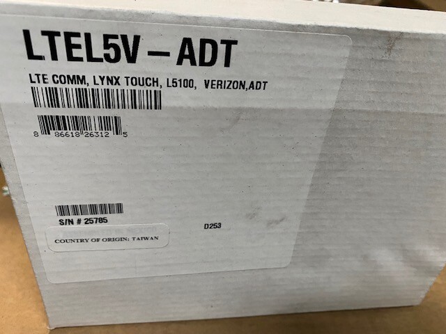 Honeywell Verizon LTEL5V-ADT Lynx Touch LTE Communicator (NEW)