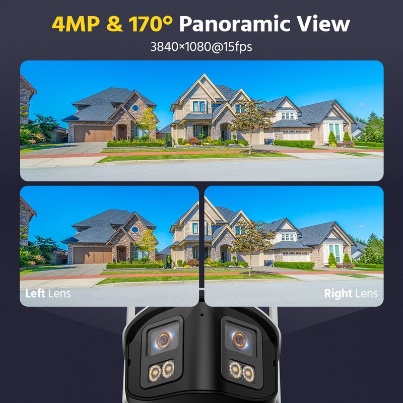 ANNKE 10CH 12'' Monitor 4MP Dual Lens Wireless Security Camera System Full Color gallery