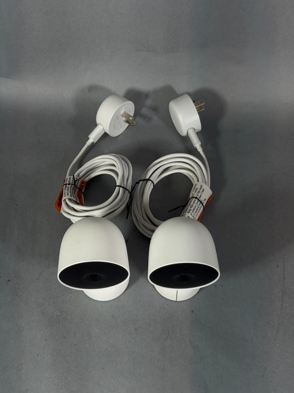 Google Nest Security Cam Indoor 1080p Wired 2nd Gen GJQ9T (Snow) - Lot of 2 gallery