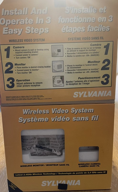 NEW Sylvania SY4225 2.4 GHz Wireless B/W Video Security System NIB gallery