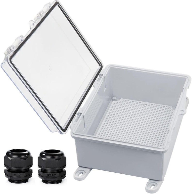 Waterproof Outdoor Electrical Box Junction 8.7 x 6.7 x 4.3, Clear