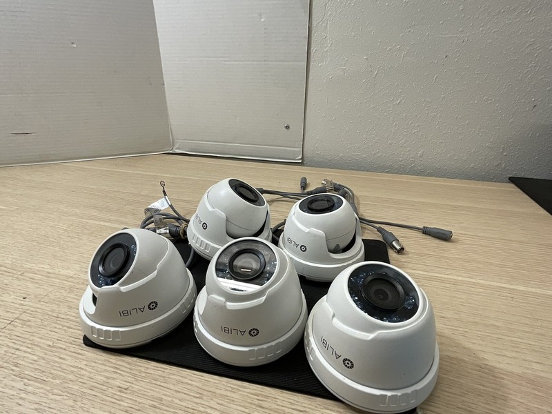 Lot of 5 Alibi ALICD1720EC HD-TVI, AHD, CVBS IR Outdoor Dome Secur Cam/MAR615