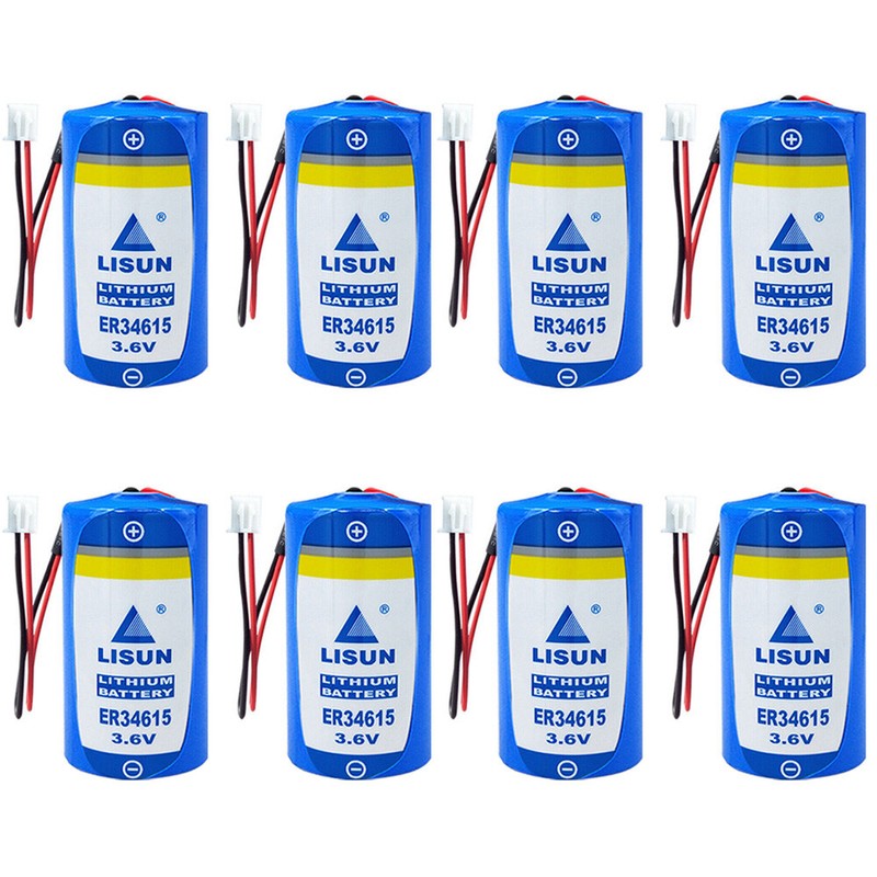 8PCS ER34615 3.6V 19000mAh Battery with 2.54 White Plug for Memory Power Supply