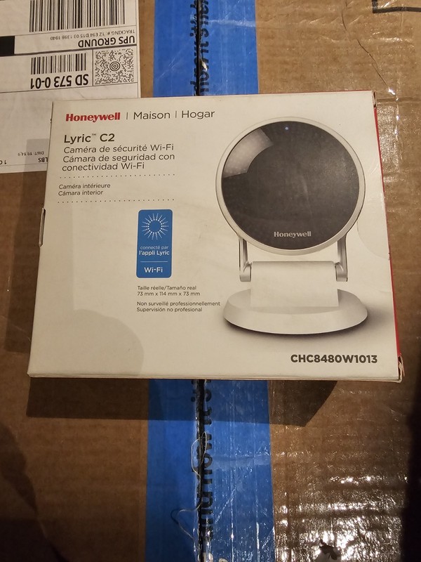 Honeywell Home Lyric C2 indoor Wi-Fi Camera Tabletop Non-working Condition