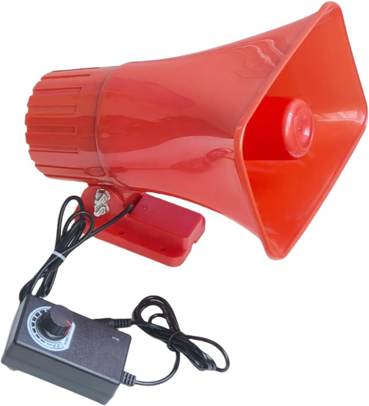 Outdoor Alarm Security Siren, AC110V Red Safety Horn for Public Emergency Alarms