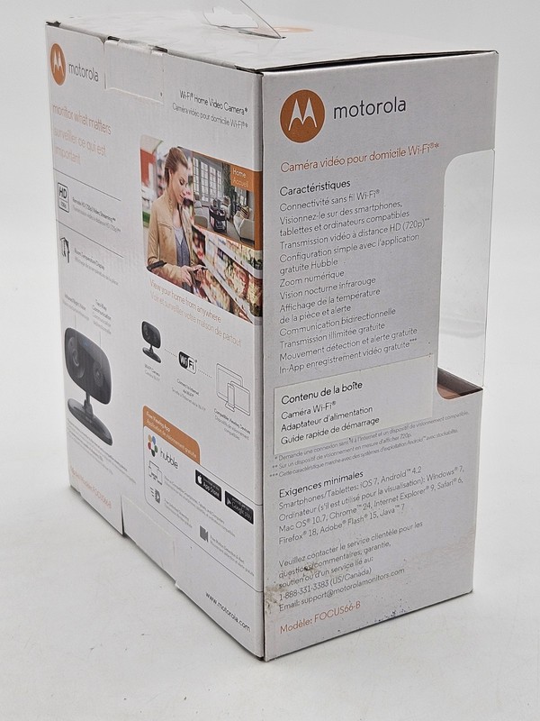 NEW Motorola Home Monitoring Video Camera FOCUS66-B Wi-Fi HD gallery
