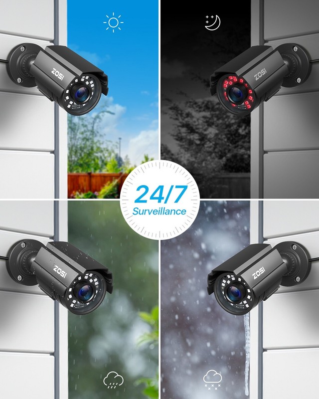 ZOSI 1080P PIR CCTV Outdoor Surveillance Camera System 16CH 4TB HD DVR Indoor gallery