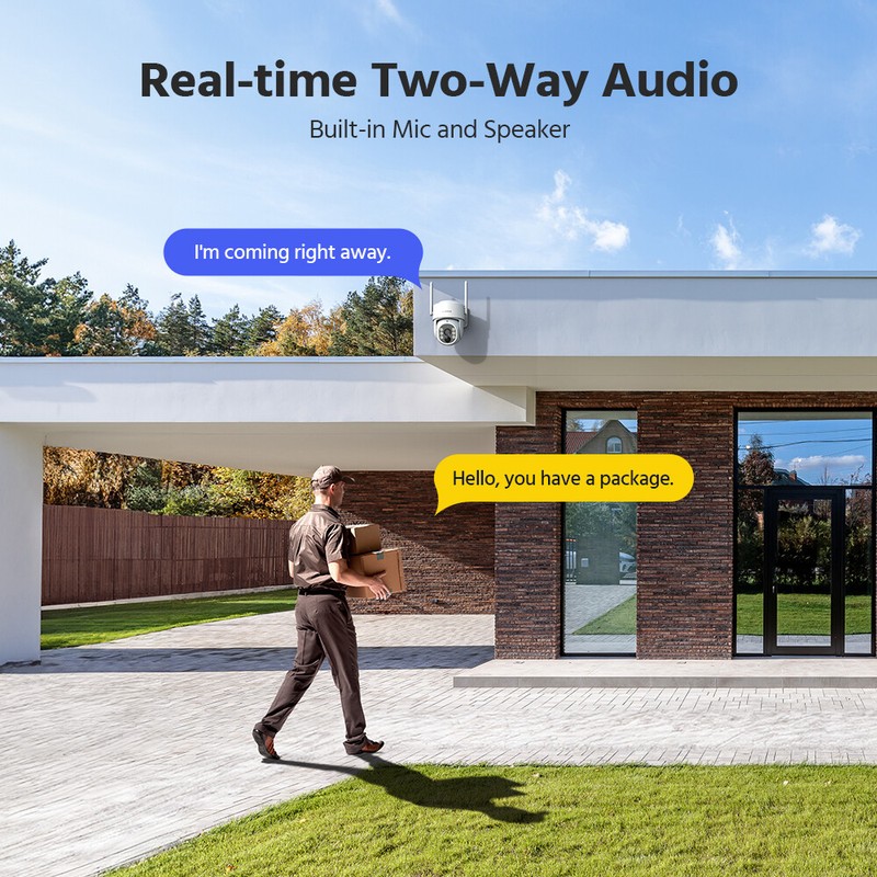 ANNKE Wireless 4MP Solar Battery PT Security IP Camera Color Night Two Way Audio gallery