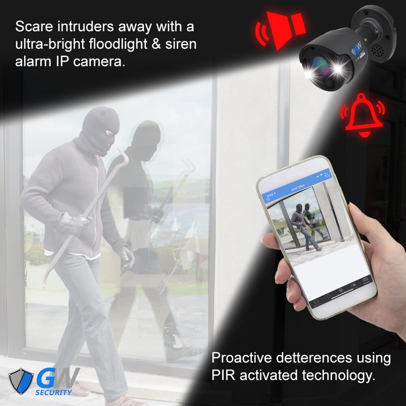 8CH NVR 6 X 5MP Two Way Audio Full-time Color PoE IP Security Camera System 2TB gallery