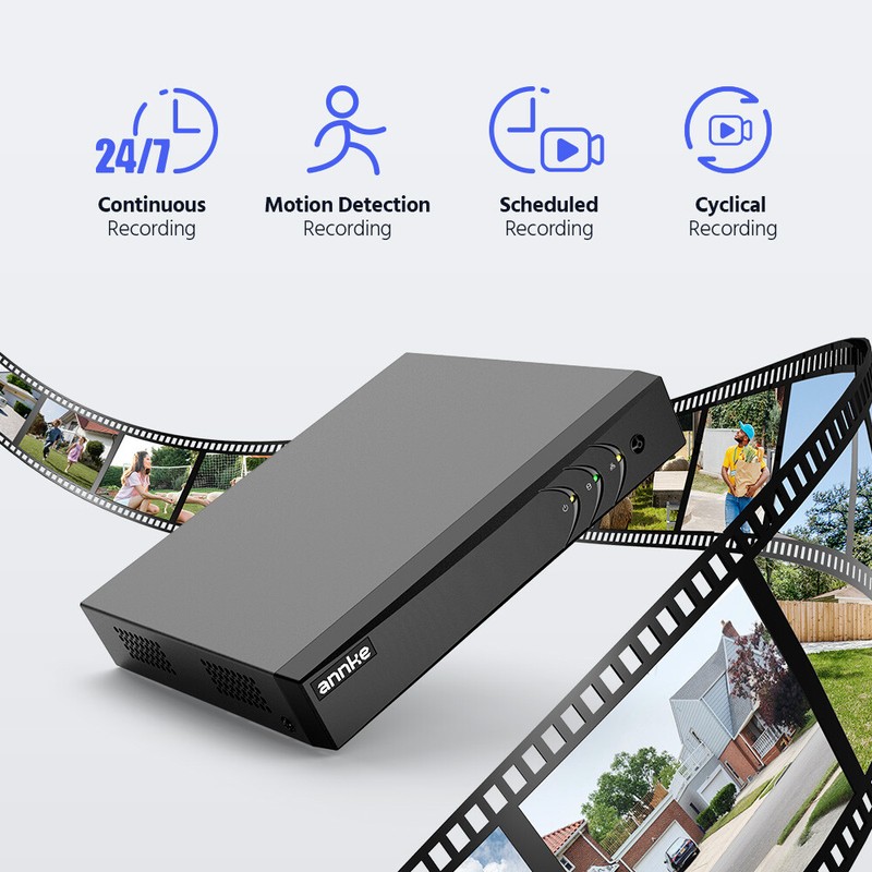 ANNKE 8CH 1080P Outdoor Security Camera System 3K Lite 5IN1 DVR Human Detection gallery