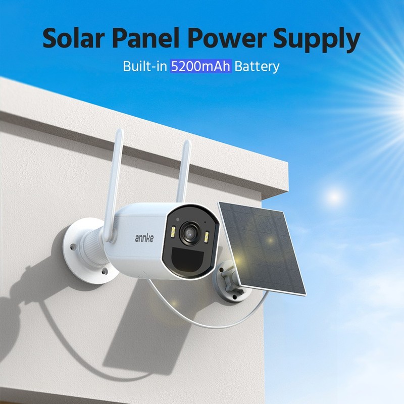 ANNKE 4MP Wireless Security Camera System Solar Battery Powered WIFI Color Night gallery