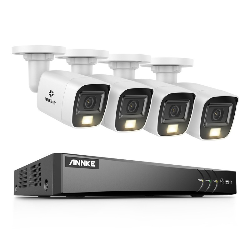 ANNKE 8CH 8MP 5IN1 DVR 4K AI Security Camera System Color Night Outdoor H.265+