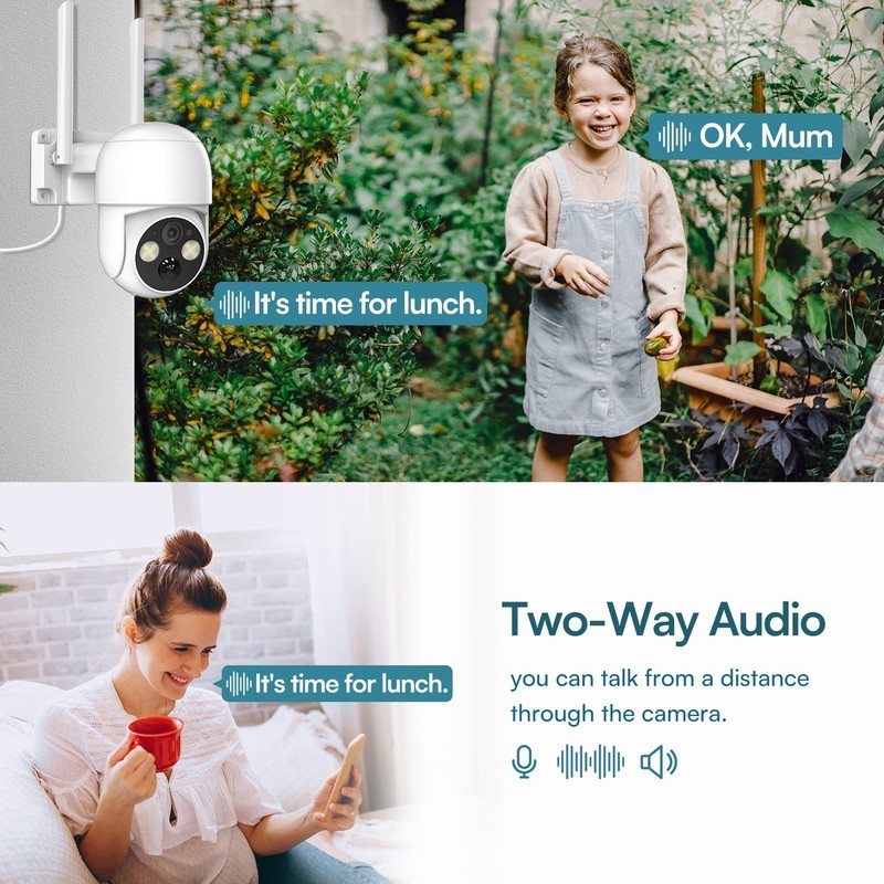 4pcs Wireless Security Camera System Outdoor WiFi 360 Solar Battery Powered/IP gallery