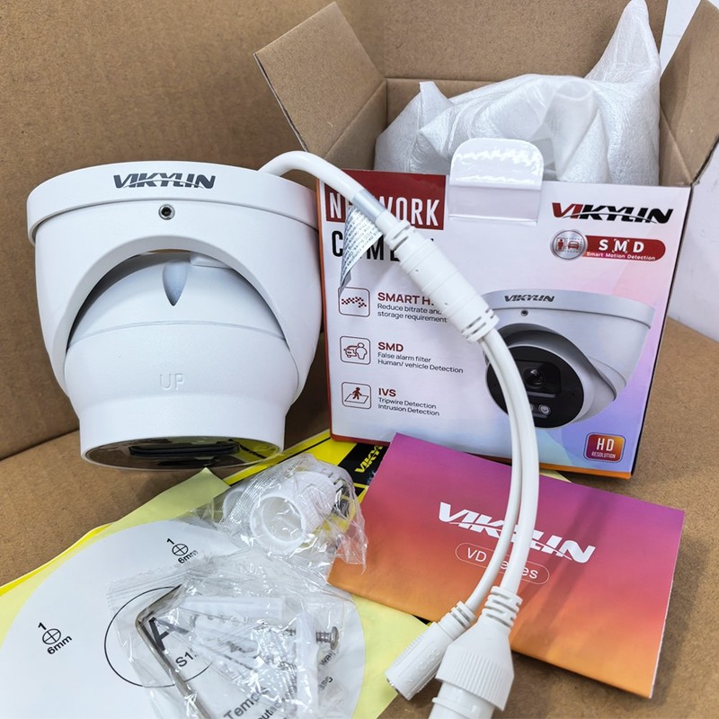 VIKYLIN SmartFind 8POE 16CH NVR CCTV System MIC 4MP IR Ethernet IP Camera MD Lot