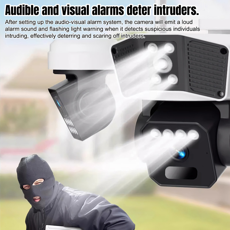 4PCS Solar Battery Powered Wireless WiFi Outdoor Pan/Tilt Home Security Camera gallery