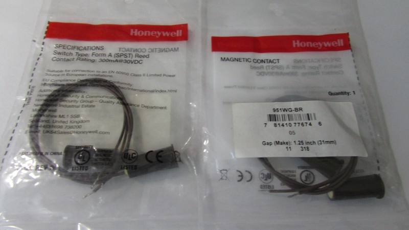 Honeywell Resideo 951WG-BR Brown Recessed Window Door Alarm Contact (2-Lot) gallery
