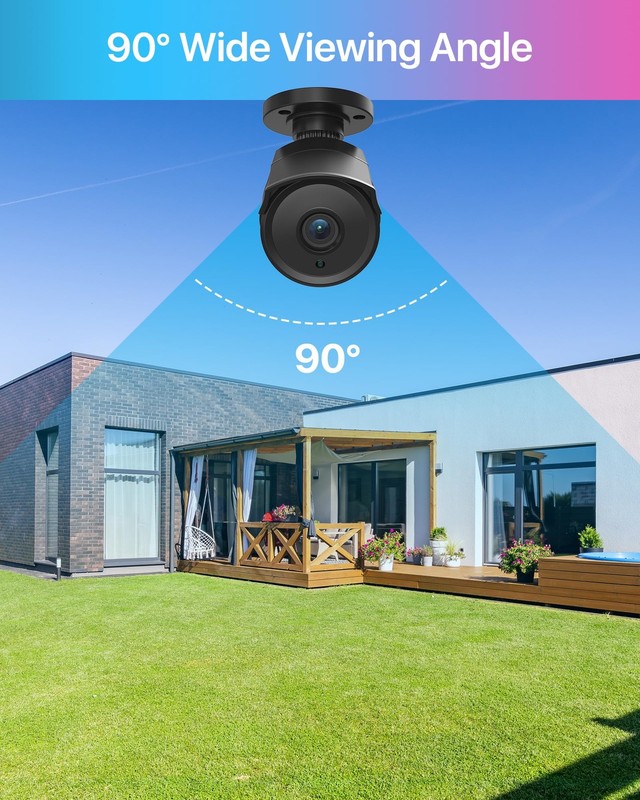 4 Pack 1080p Home Security Cameras with Audio Recording,Built-in Microphone,2... gallery