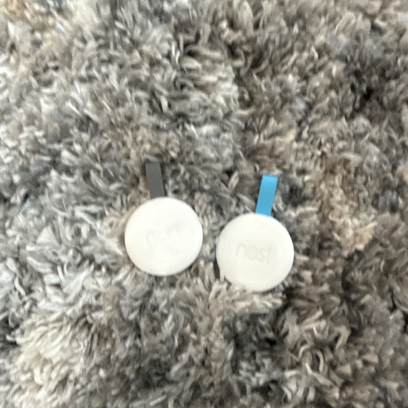 2 Google Nest Secure Tags (Key Fobs) Used Functional White/Blue