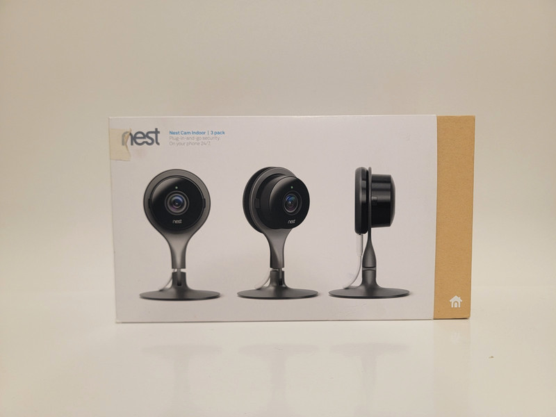 Google Nest Cam Indoor 1080p HD Wired Security Camera 3-Pack NC1104U Used