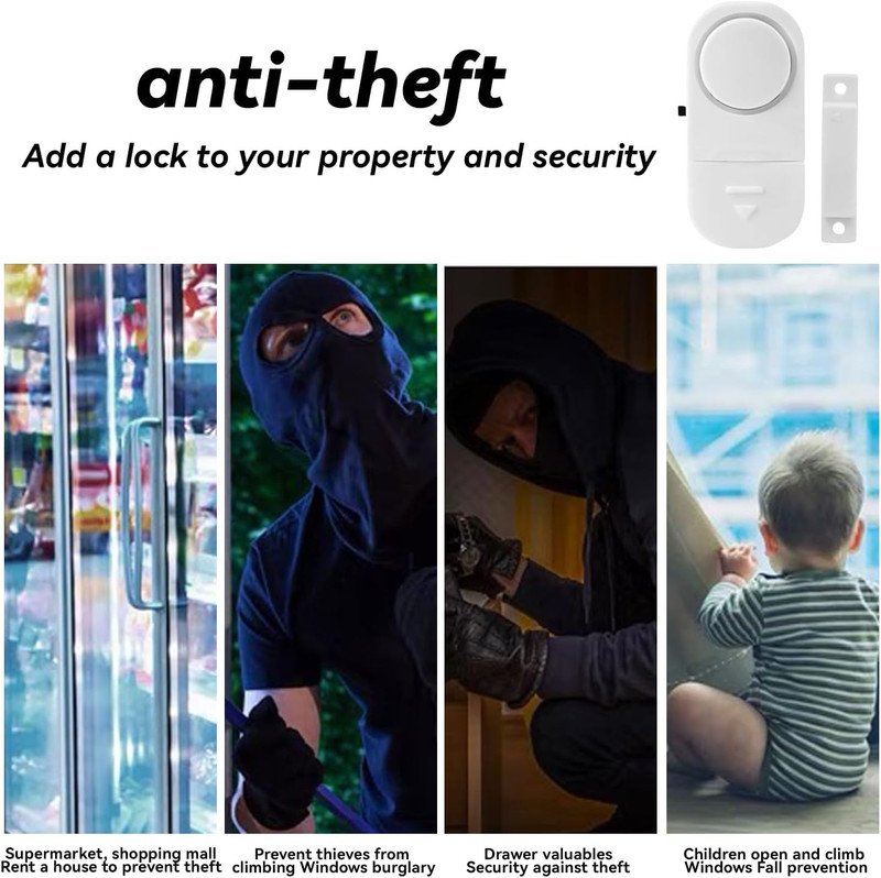 Wireless Home Window Door Burglar Security Alarm System Magnetic Sensor lot gallery