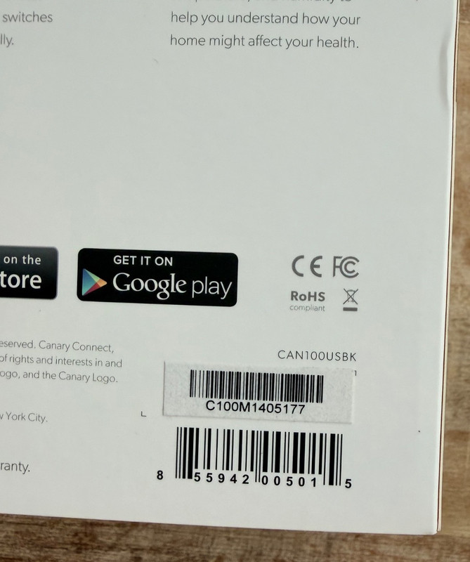 Canary Smart Home Security Camera 1080p WiFi Night Vision CAN100USBK NEW gallery