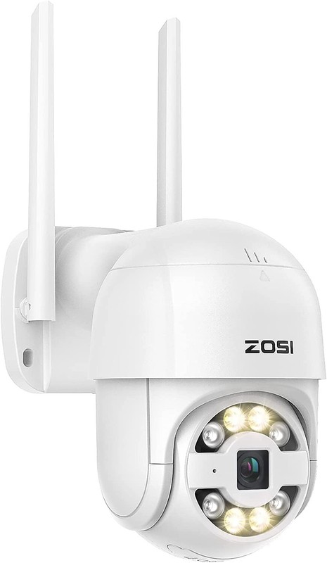 ZOSI 2K 3MP Wireless Security IP Camera Floodlights Auto Tracking AI Detect WiFi