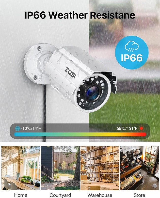 ZOSI 8CH 1080p DVR Security Bullet Camera Home Outdoor System 1TB Hard drive gallery