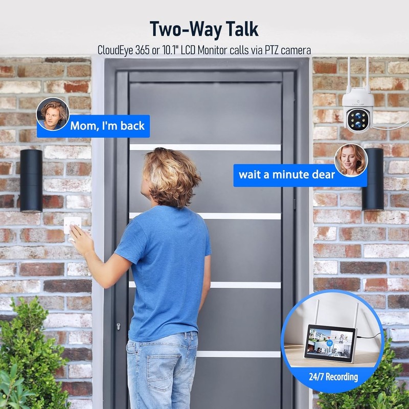 Wireless Security IP Camera System With Monitor 4MP 10CH NVR Smart Night Vision gallery