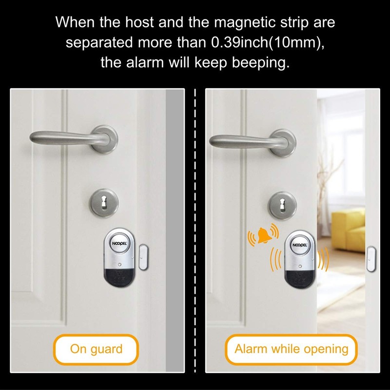 Door Alarms for Kids Safety, 6 Pack 120dB Pool Alarm Sensor for Doors and Win gallery