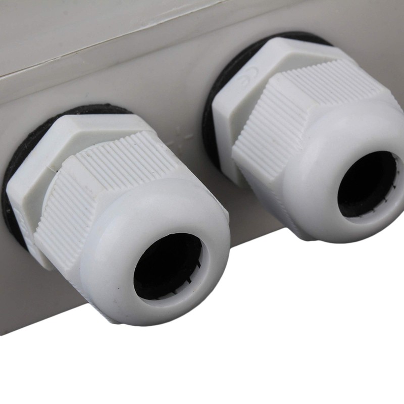 RDEXP White Gray Plastic Waterproof 6 Position 3.74x2.55x2.16", white gallery