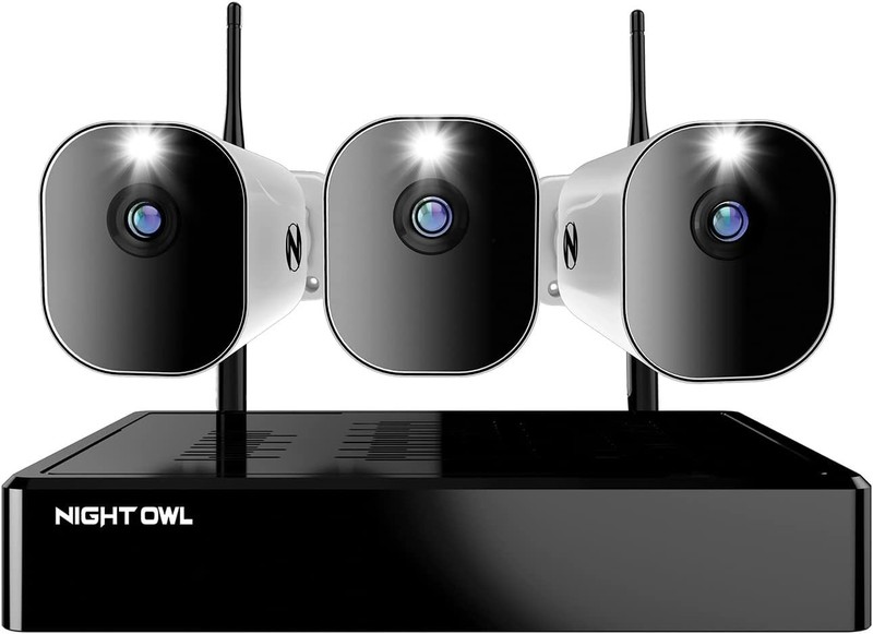 Night Owl 4K Wi-Fi NVR W/1TB Hard Drive & 3 Battery 1080P HD Spotlight Cameras™