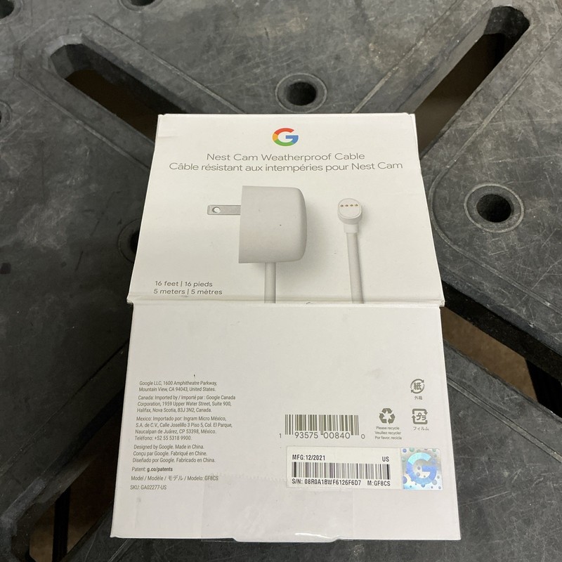 Google Nest Cam Weatherproof Cable for Nest Cam (Battery) Only - 720p -5m- Snow gallery