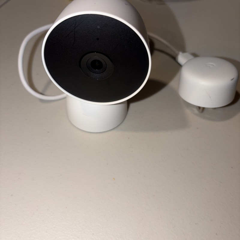 Google Nest Security Cam Indoor 1080p Wired 2nd Generation (White Snow) GJQ9T