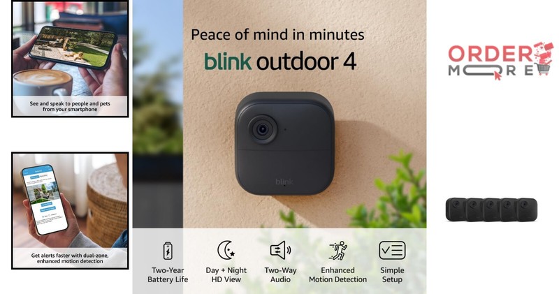 Wireless Outdoor Security Camera System: 5 HD Cameras with Alexa Control gallery