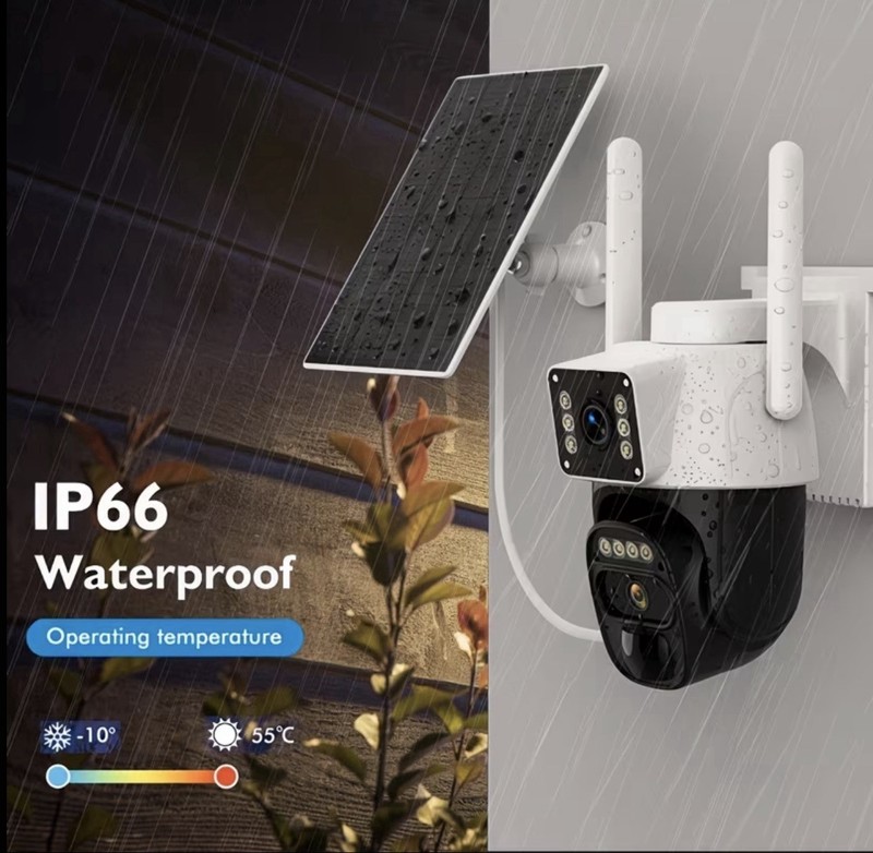 QG5 2K Solar Powered Waterproof Pan Tilt Security Camera Wi-Fi Night Vision