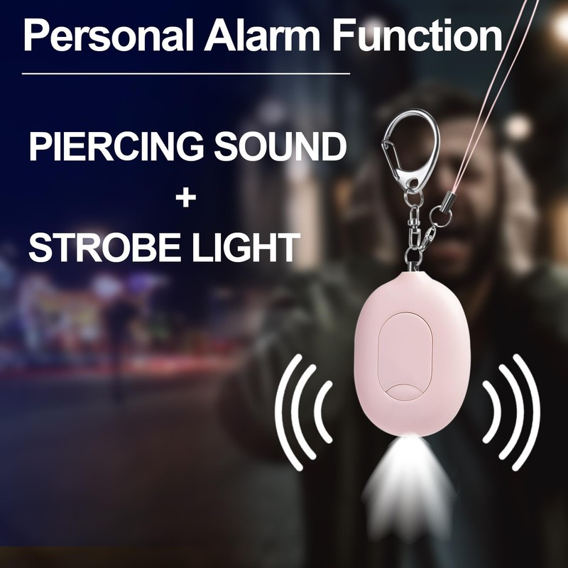 3-in-1 Personal Alarm & Door Handle Alarm & LED Light and Jeweled Pepper Spra... gallery