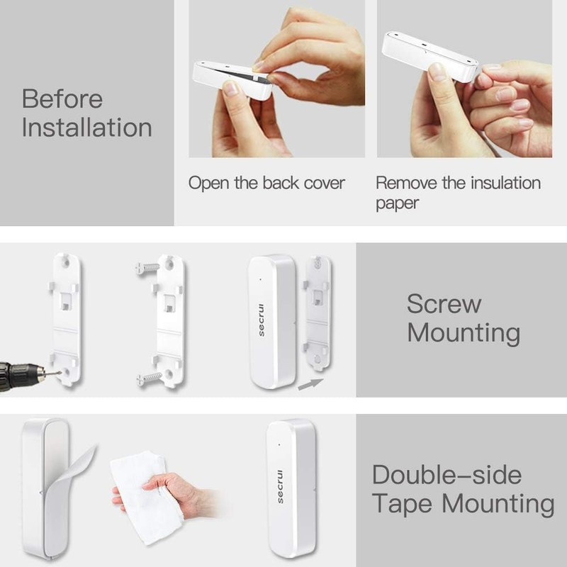 Door Chime, Sensor Chime for Opens – 1 Receiver+2 Sensor, White gallery