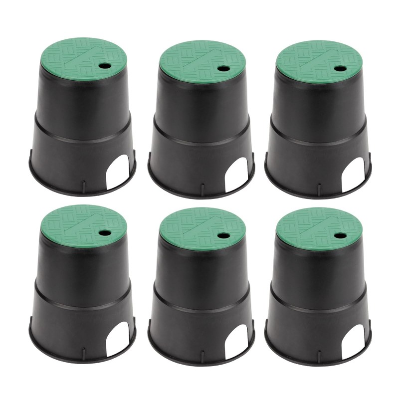 KVMORZE 6 Pcs Electrical Splice Box, 6” Diameter Underground 6In 6Pcs, Black