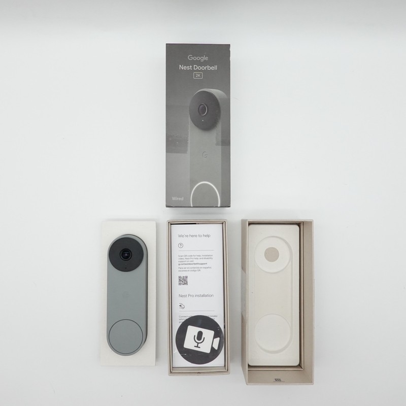 Nest Doorbell (Wired, 3rd Gen) - Smart Wi-Fi Video Doorbell Camera - Hazel gallery