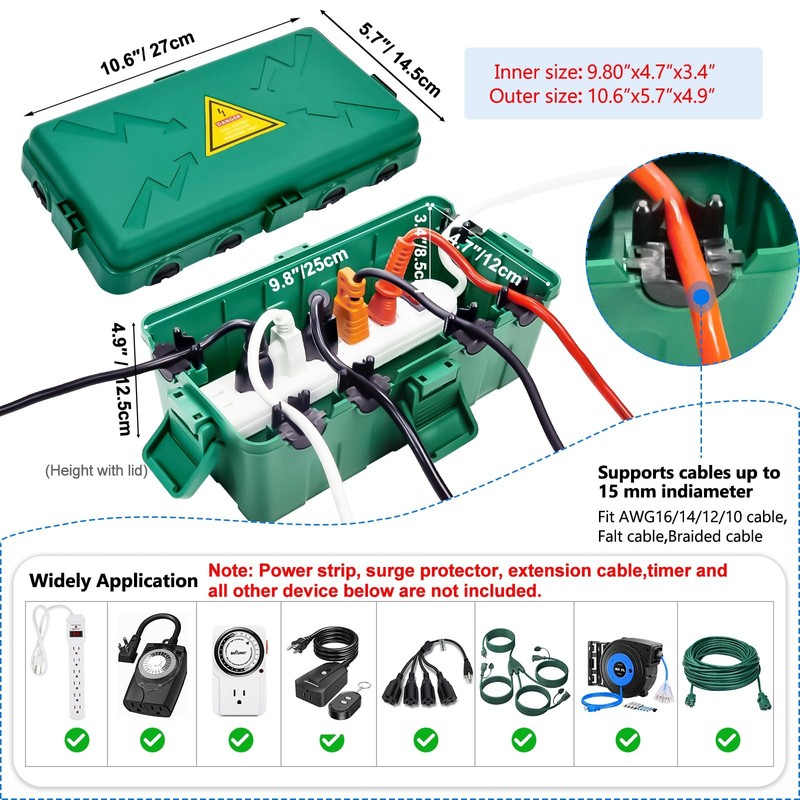 Hrensaw Medium Outdoor Electrical Medium, Green gallery