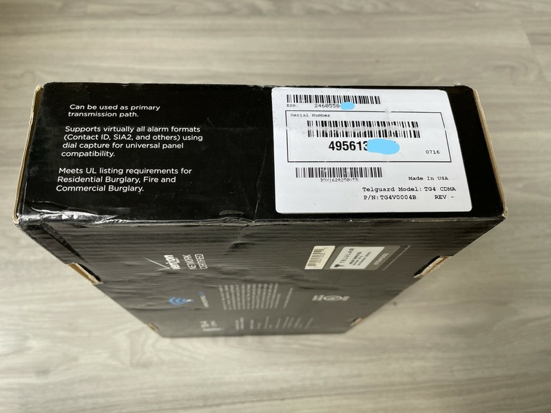 New Telguard TG-4 CDMA P/N # TG4V0004 Cellular Alarm Communicator For CDMA Net