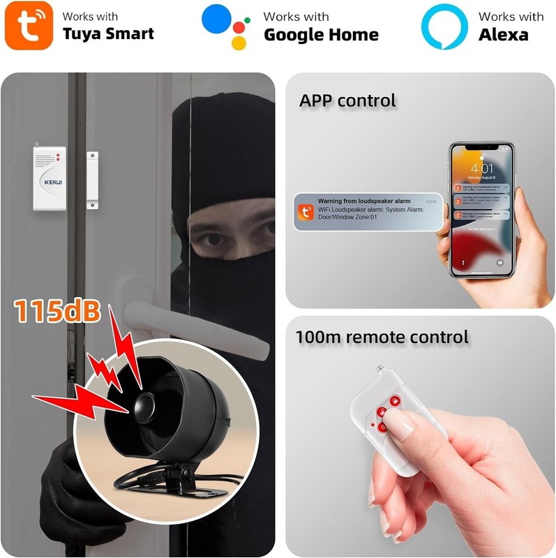 Sistema Kit De Alarmas Para Casa Seguridad Wifi Inalambricas Puertas Y Ventanas. gallery