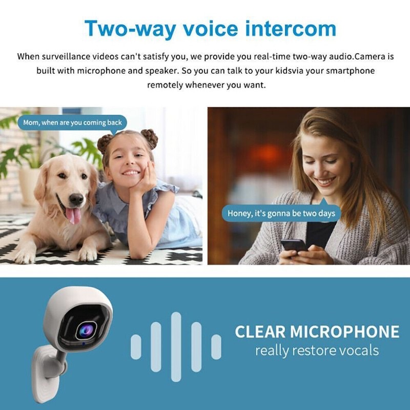 1080p Smart Home WiFi Camera Indoor IP Security Surveillance System Night Vision gallery