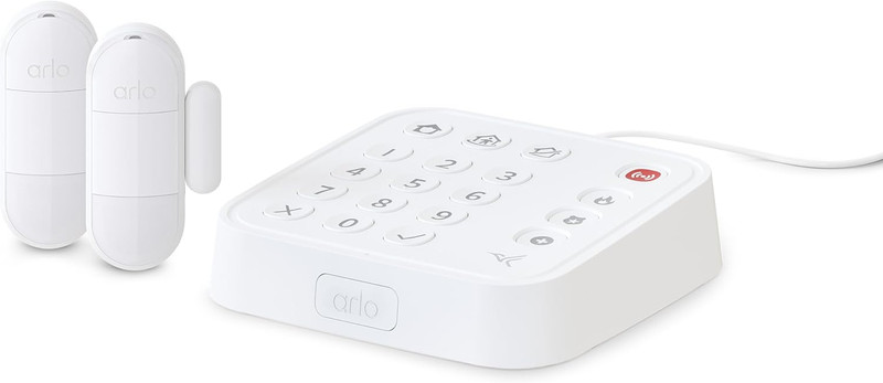 Arlo Home Security System – Wired Keypad Sensor Hub, (2) 8-In-1 Sensors, 24/7 Pr