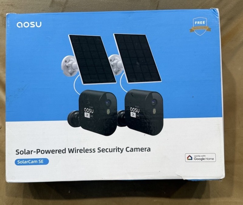 OPEN BOX! AOSU 2-Pack SolarCam SE System Add-on Cameras, Requires Homebase