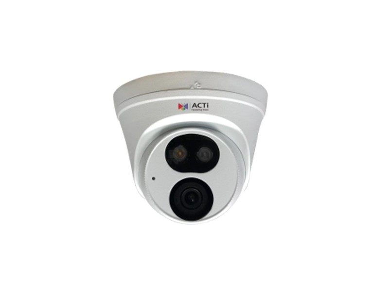 ACTi Z722, 4MP Deep Learning AI ColorGuard f2.8mm Outdoor Fixed Turret with IR L